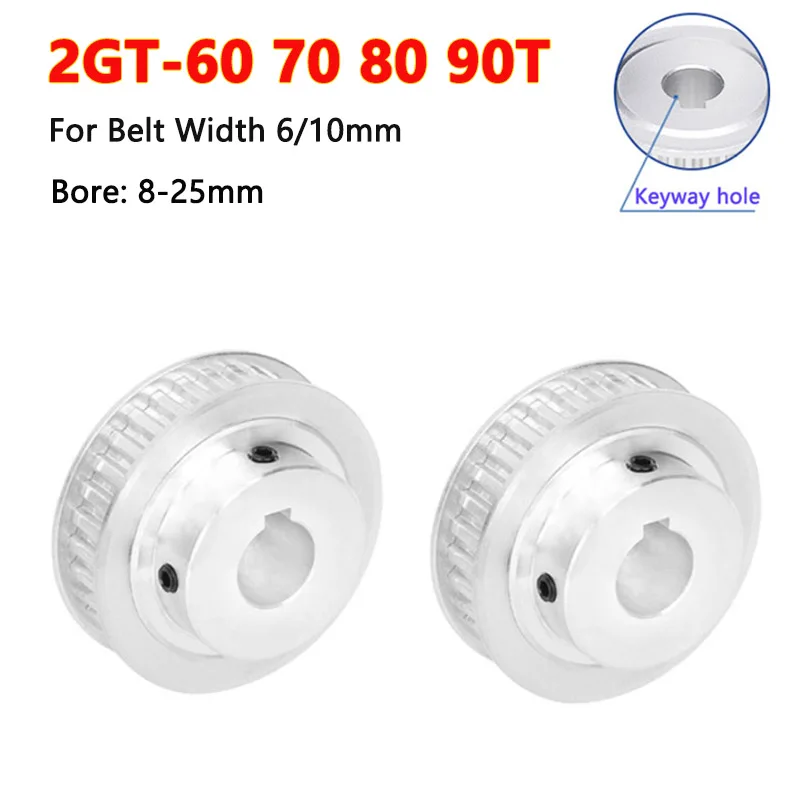 1pc 60 70 80 90 Teeth 2GT Timing Pulley Bore 8 10 12 12.7 14-25mm GT2 Synchronous Wheel For Width 6 10mm Belt 3D Printer Parts
1pc 60 70 80 90 Teeth 2GT Timing Pulley Bore 8 10 12 12.7 14-25mm GT2 Synchronous Wheel For Width 6 10mm Belt 3D Printer Parts