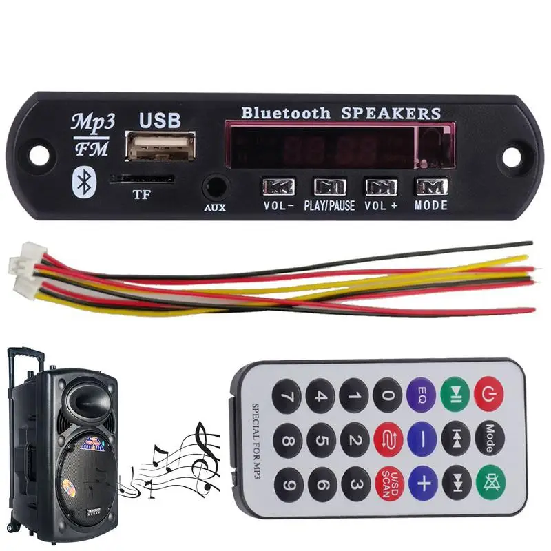 Bluetooths MP3 Decoding Board | Wireless Bluetooths Audio Remote Module | MP3 Player Module Support TF Card/ USB / FM Radio for
Bluetooths MP3 Decoding Board | Wireless Bluetooths Audio Remote Module | MP3 Player Module Support TF Card/ USB / FM Radio for