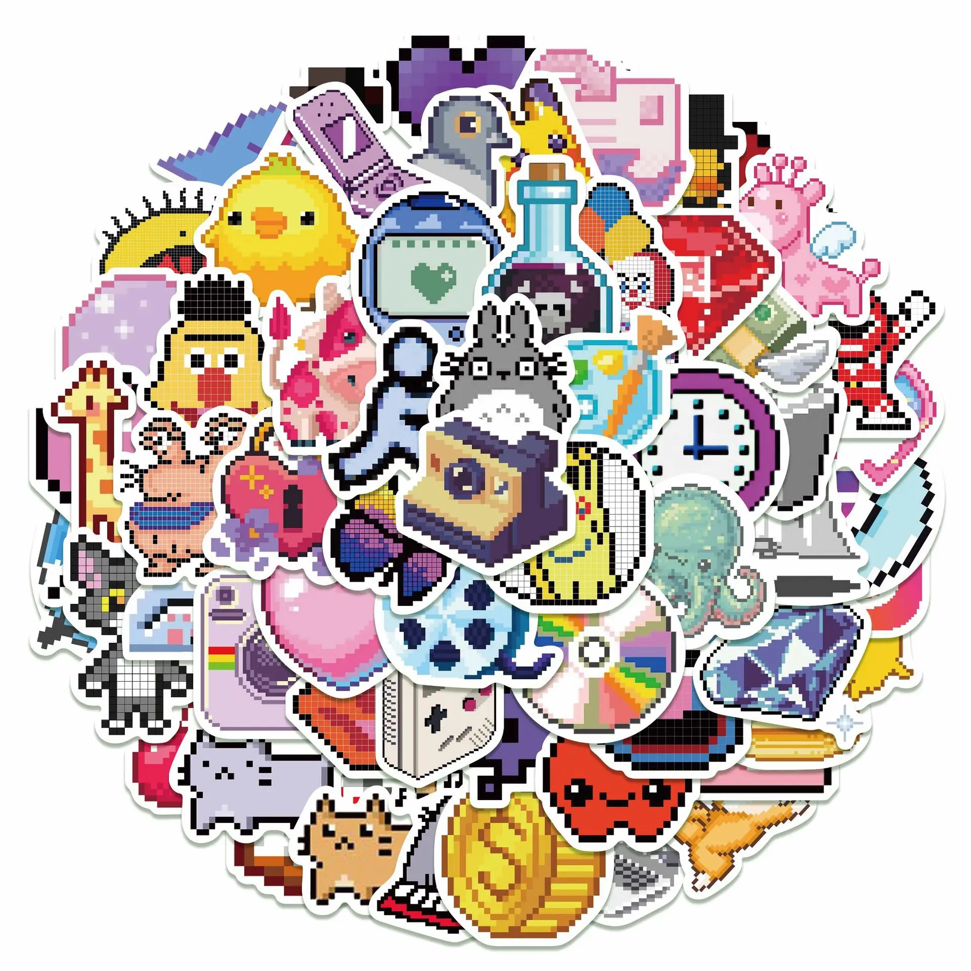 65PCS Simple Pixel N Cute Stickers Waterproof Stickers for Luggage Laptop Scooter Car Refrigerator Bicycle Toy Stationery
65PCS Simple Pixel N Cute Stickers Waterproof Stickers for Luggage Laptop Scooter Car Refrigerator Bicycle Toy Stationery