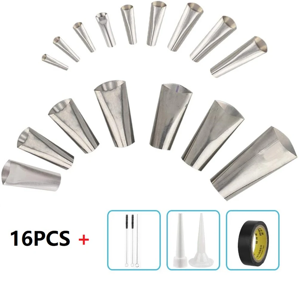 16pcs Stainless Steel Caulk Nozzle Applicator Attachments Glue Nozzle Tape Countertops Glue Silicone Sealant Finishing Tool
16pcs Stainless Steel Caulk Nozzle Applicator Attachments Glue Nozzle Tape Countertops Glue Silicone Sealant Finishing Tool