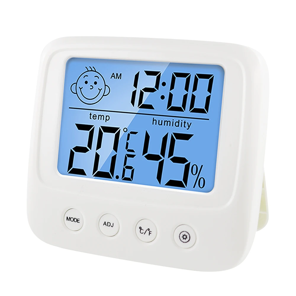 LCD Digital Temperature Humidity Meter Backlight Home Indoor Electronic Hygrometer Thermometer Weather Station Baby Room Clock
LCD Digital Temperature Humidity Meter Backlight Home Indoor Electronic Hygrometer Thermometer Weather Station Baby Room Clock
