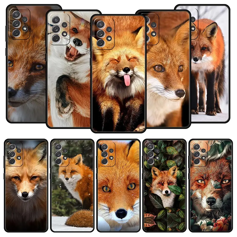 

Cute Red Fox Gift For Samsung Galaxy A51 A71 A21S A12 A11 A31 A41 A01 A03s A52 A32 A22 A13 A23 A33 A53 A73 5G Phone Case Cover