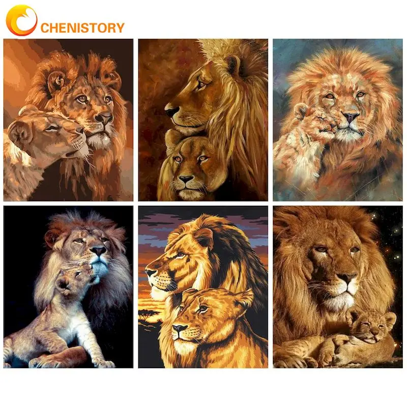 CHENISTORY Oil Painting By Numbers On Canvas Coloring By Numbers Lions Number Painting For Adults DIY Gift Picture Paint
CHENISTORY Oil Painting By Numbers On Canvas Coloring By Numbers Lions Number Painting For Adults DIY Gift Picture Paint