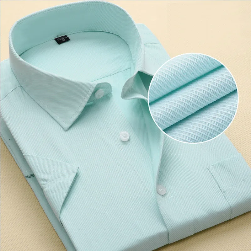 Men's Summer Short-Sleeved Formal Shirt Twill White Black Blue Green Business Dress Male Social Shirt
Men's Summer Short-Sleeved Formal Shirt Twill White Black Blue Green Business Dress Male Social Shirt