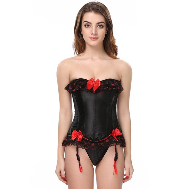 Sexy Satin Overbust Corset Top Lace Bowknot Decorated Clubwear Showgirl Body Shaper Plus Size
Sexy Satin Overbust Corset Top Lace Bowknot Decorated Clubwear Showgirl Body Shaper Plus Size