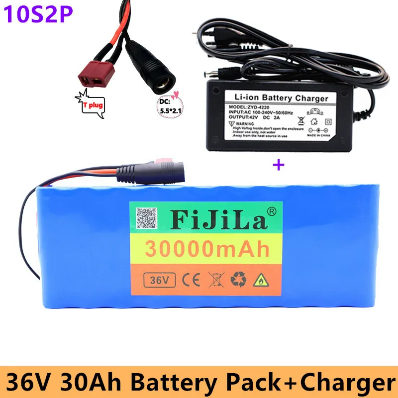 18650 Lithium Ion Battery Pack 36V 30000mAh 10S2P with Built-in BMS and Charger for 36V Electric Equipment, Electric Bicycle
18650 Lithium Ion Battery Pack 36V 30000mAh 10S2P with Built-in BMS and Charger for 36V Electric Equipment, Electric Bicycle