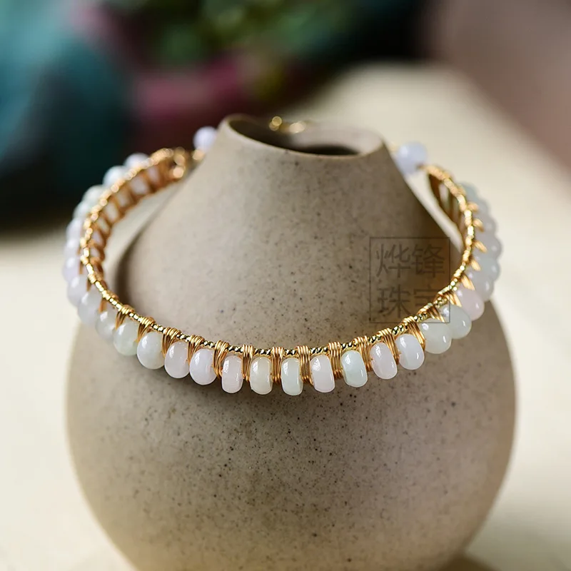 2022 New 18KGF Natural Stone Emerald Bracelet Single Handmade Bracelet Woman Jewelry Beads
2022 New 18KGF Natural Stone Emerald Bracelet Single Handmade Bracelet Woman Jewelry Beads