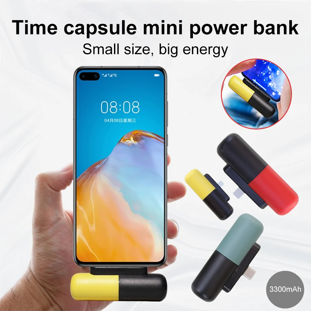 Capsule Power Bank 3300mAh Ultra-Compact Power Bank Portable Charger External Battery Charger Compatible with iPhone Android
Capsule Power Bank 3300mAh Ultra-Compact Power Bank Portable Charger External Battery Charger Compatible with iPhone Android