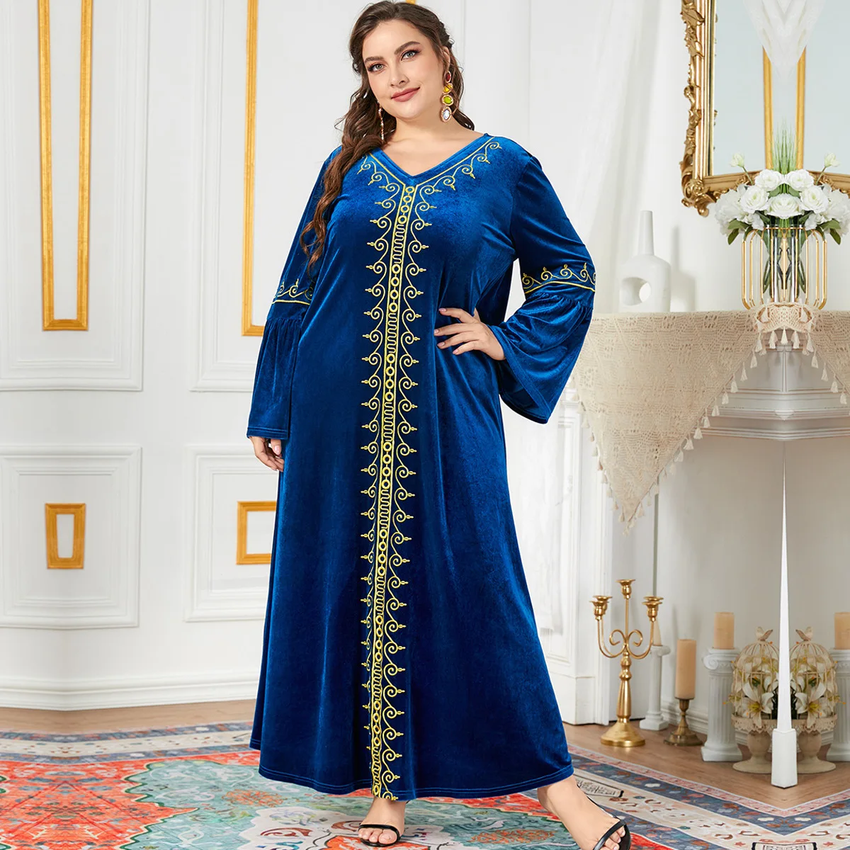 Loose Muslim Long Dress Eid Abaya Kaftan Jilbab Velvet Autumn Islam Clothes Hijab Dresses for Women Ramadan Robe Femme Musulmane
Loose Muslim Long Dress Eid Abaya Kaftan Jilbab Velvet Autumn Islam Clothes Hijab Dresses for Women Ramadan Robe Femme Musulmane