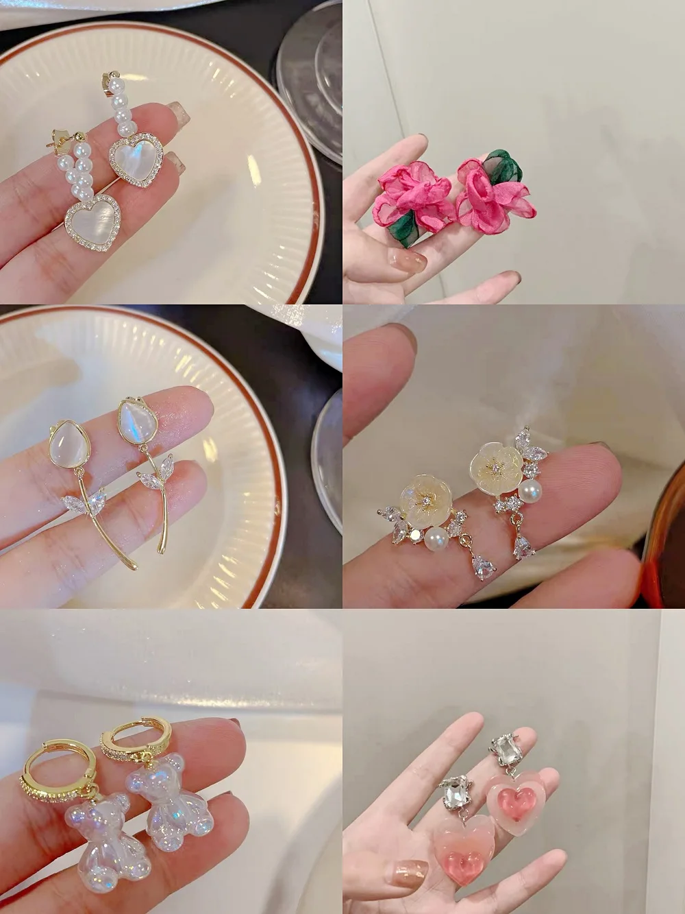 Silver Needle Small Cute Flower Love Cymophanite Korea Style Temperament All-match Stud Earrings For Women Wedding Accessories
Silver Needle Small Cute Flower Love Cymophanite Korea Style Temperament All-match Stud Earrings For Women Wedding Accessories