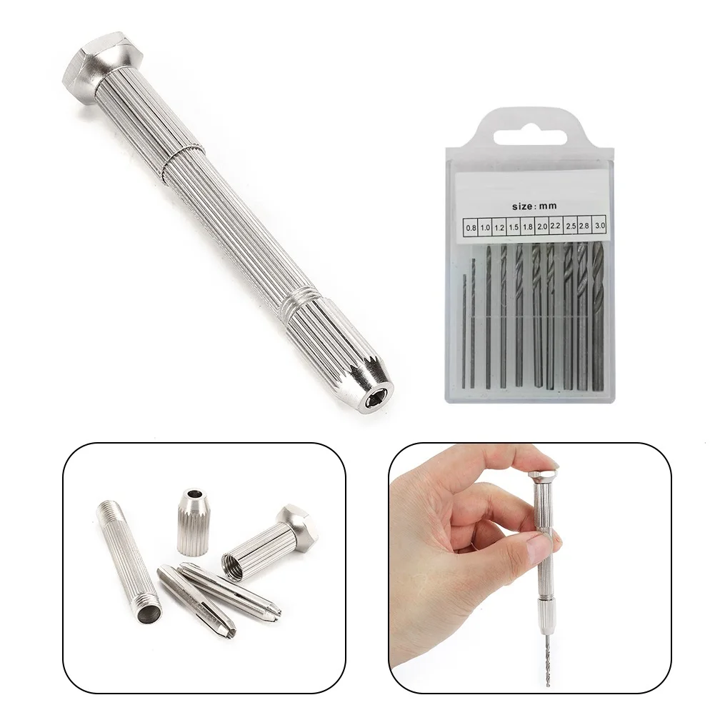 Mini Micro Hand Drill With Keyless Chuck Aluminium Alloy Twist Drill Bit Woodworking Hand Drill Rotary Tools For Wood Craft Hand
Mini Micro Hand Drill With Keyless Chuck Aluminium Alloy Twist Drill Bit Woodworking Hand Drill Rotary Tools For Wood Craft Hand