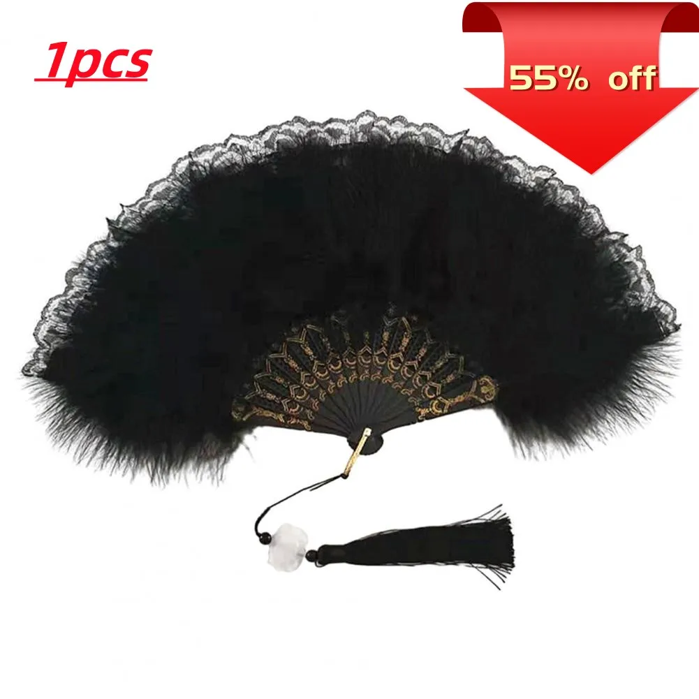 Folding Fan Good-looking with Tassels Women Retro Feather Summer Hand Fan Party Supplies
Folding Fan Good-looking with Tassels Women Retro Feather Summer Hand Fan Party Supplies
