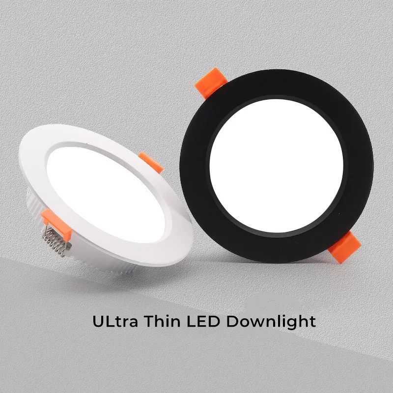 

Ultra Thin Led Downlight 5W 7W 15W 220V Recessed Ceiling Light Round Led Panel Down Light White/Black LED Spot light Lightings