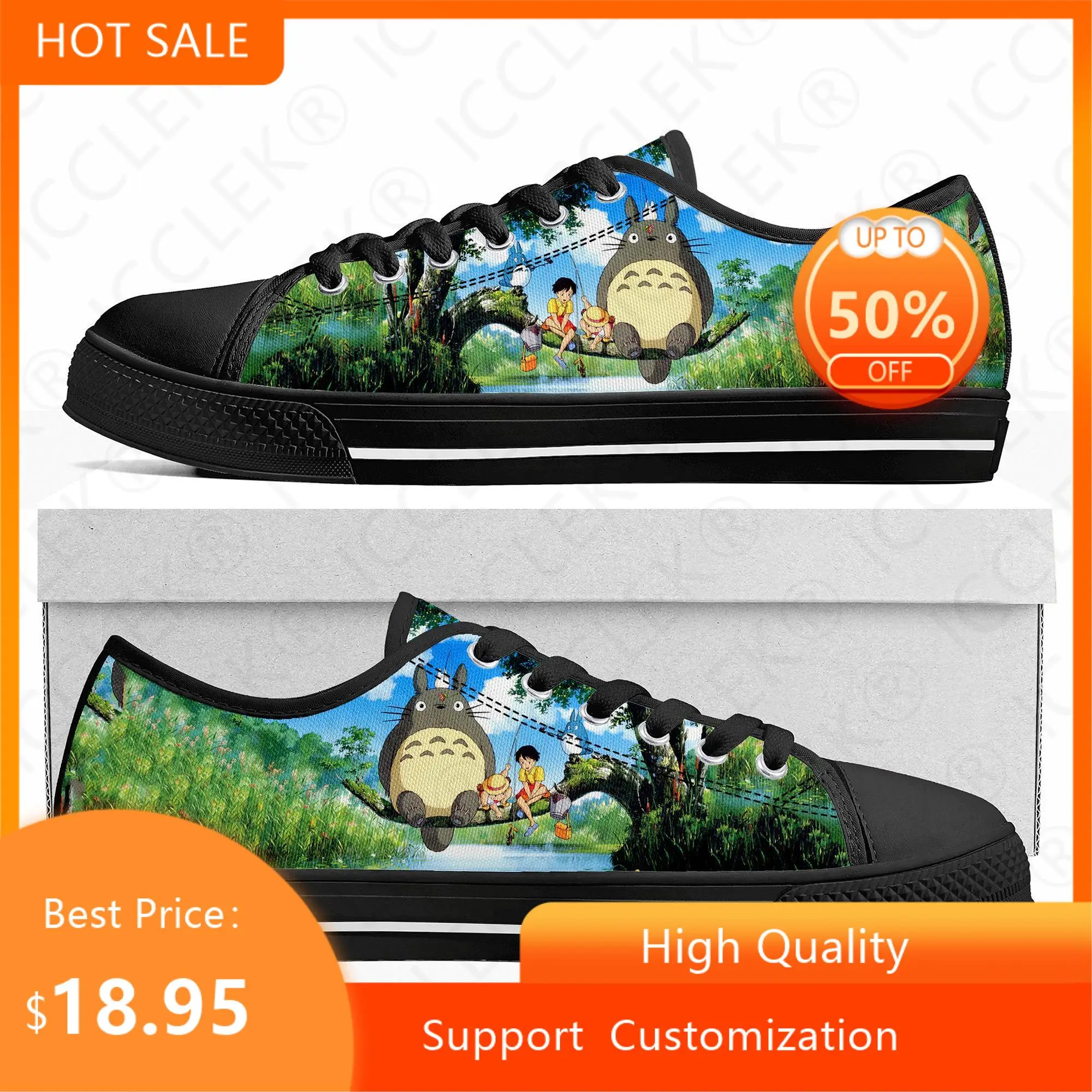 My Neighbor Totoro Cartoon Low Top Sneakers Mens Womens Teenager High Quality Canvas Sneaker Couple Shoes Custom Black Shoe
My Neighbor Totoro Cartoon Low Top Sneakers Mens Womens Teenager High Quality Canvas Sneaker Couple Shoes Custom Black Shoe