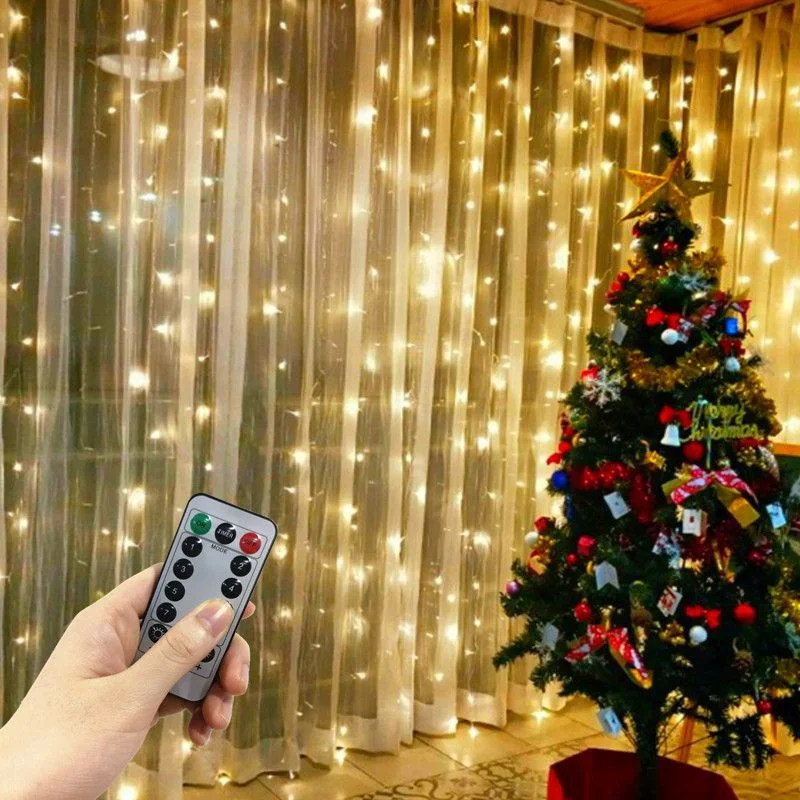 3M Curtains LED Lights Holiday Lighting Fairy Lights New Year's Decor Aesthetic Room Decor for Wedding Cristmas Decoration 2024
3M Curtains LED Lights Holiday Lighting Fairy Lights New Year's Decor Aesthetic Room Decor for Wedding Cristmas Decoration 2024
