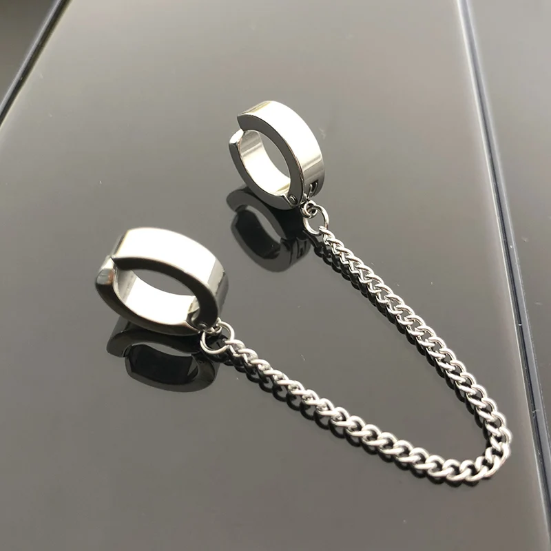 WKOUD Stainless Steel Clip-on Fake Earrings Non-piercing Earcuff Ear Clip Earrings Without Piercing Punk Personality Jewelry
WKOUD Stainless Steel Clip-on Fake Earrings Non-piercing Earcuff Ear Clip Earrings Without Piercing Punk Personality Jewelry