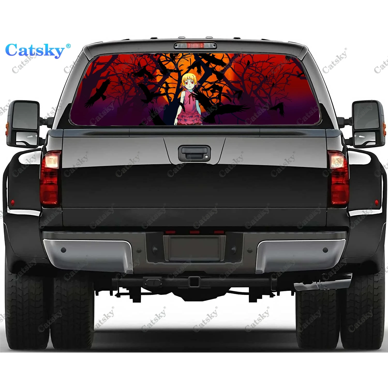 Аниме Monogatari, наклейки на заднее стекло автомобиля, наклейка на заднее стекло грузовика, универсальный оттенок, перфорированный винил, графика 
Аниме Monogatari, наклейки на заднее стекло автомобиля, наклейка на заднее стекло грузовика, универсальный оттенок, перфорированный винил, графика