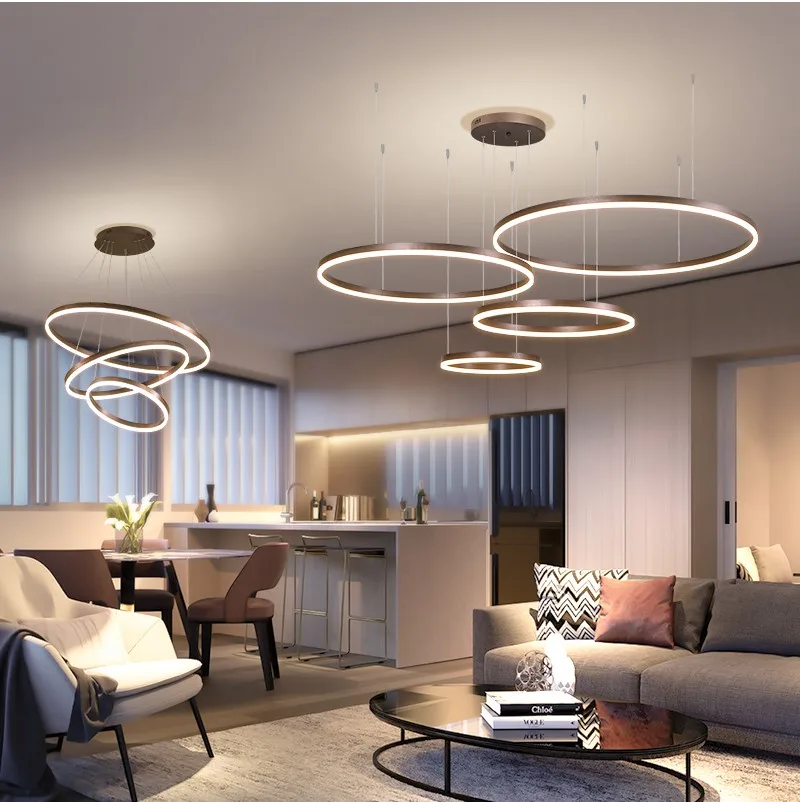 Circle Rings Hanging lamp Modern Led Chandelier For Living Room Diningroom luminaire suspendu Modern chandelier light Fixture
Circle Rings Hanging lamp Modern Led Chandelier For Living Room Diningroom luminaire suspendu Modern chandelier light Fixture