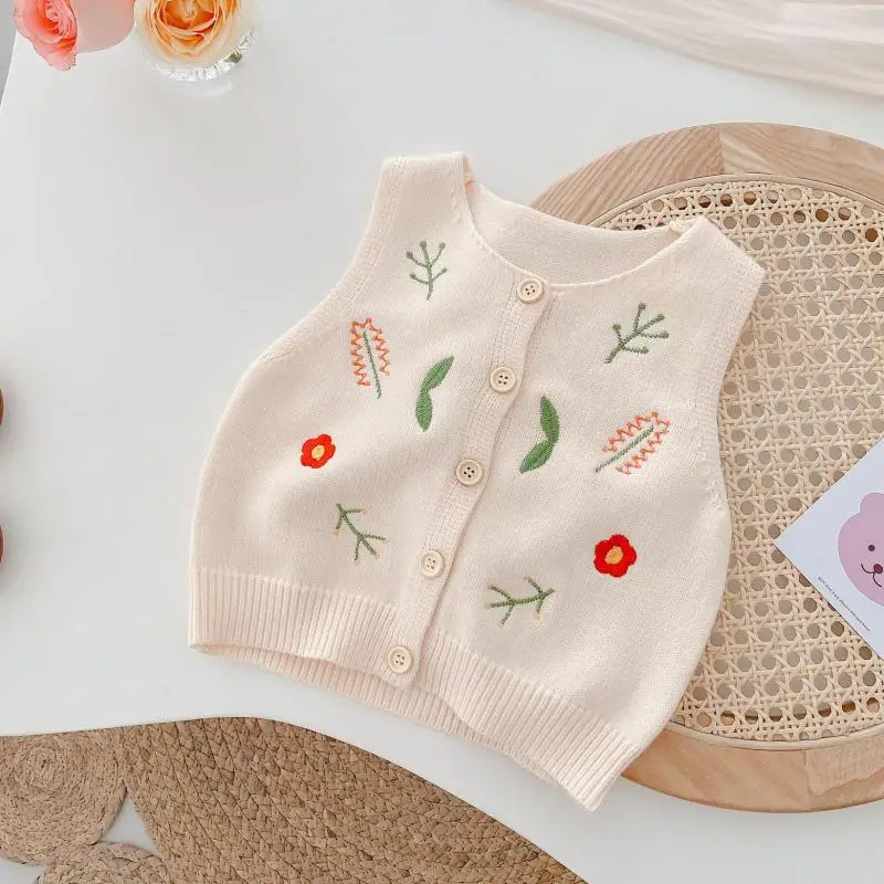 2022 Spring New Baby Girl Flower Print Knit Vest Kids Sleeveless Sweater Jacket Girls Knitted Vest Cardigan Fashion Girl Clothes
2022 Spring New Baby Girl Flower Print Knit Vest Kids Sleeveless Sweater Jacket Girls Knitted Vest Cardigan Fashion Girl Clothes