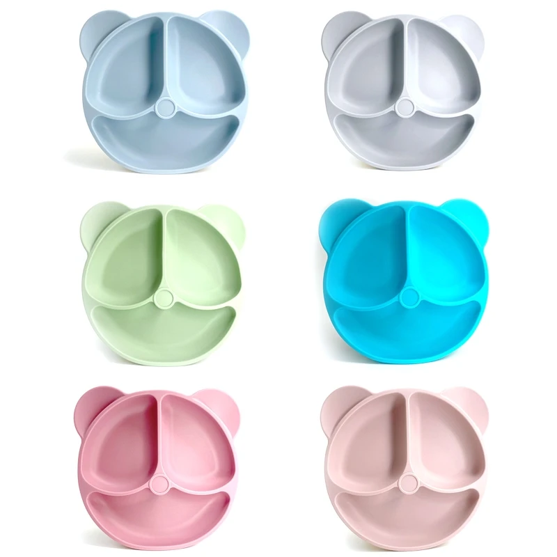Y3NF Baby Suction Plate Silicone Smile Bear Tableware Compartment Eating Training
Y3NF Baby Suction Plate Silicone Smile Bear Tableware Compartment Eating Training