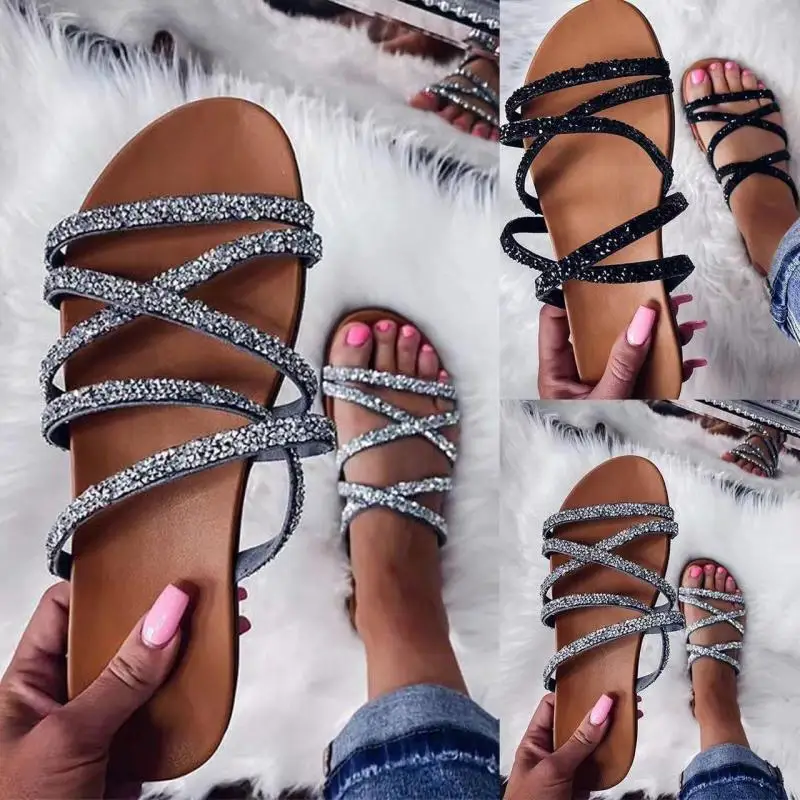 New Summer Women Shoes Fashion Sandals Open Toe Slippers Rhinestone Flat Casual Ladies Ytmtloy Indoor Zapatillas Mujer Casa 
New Summer Women Shoes Fashion Sandals Open Toe Slippers Rhinestone Flat Casual Ladies Ytmtloy Indoor Zapatillas Mujer Casa