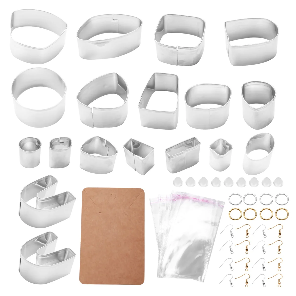 

Набор из 18 предметов для изготовления ювелирных изделий из полимерной глины с серьгами и открытками, крючки для сережек для изготовления ювелирных изделий из полимерной глины