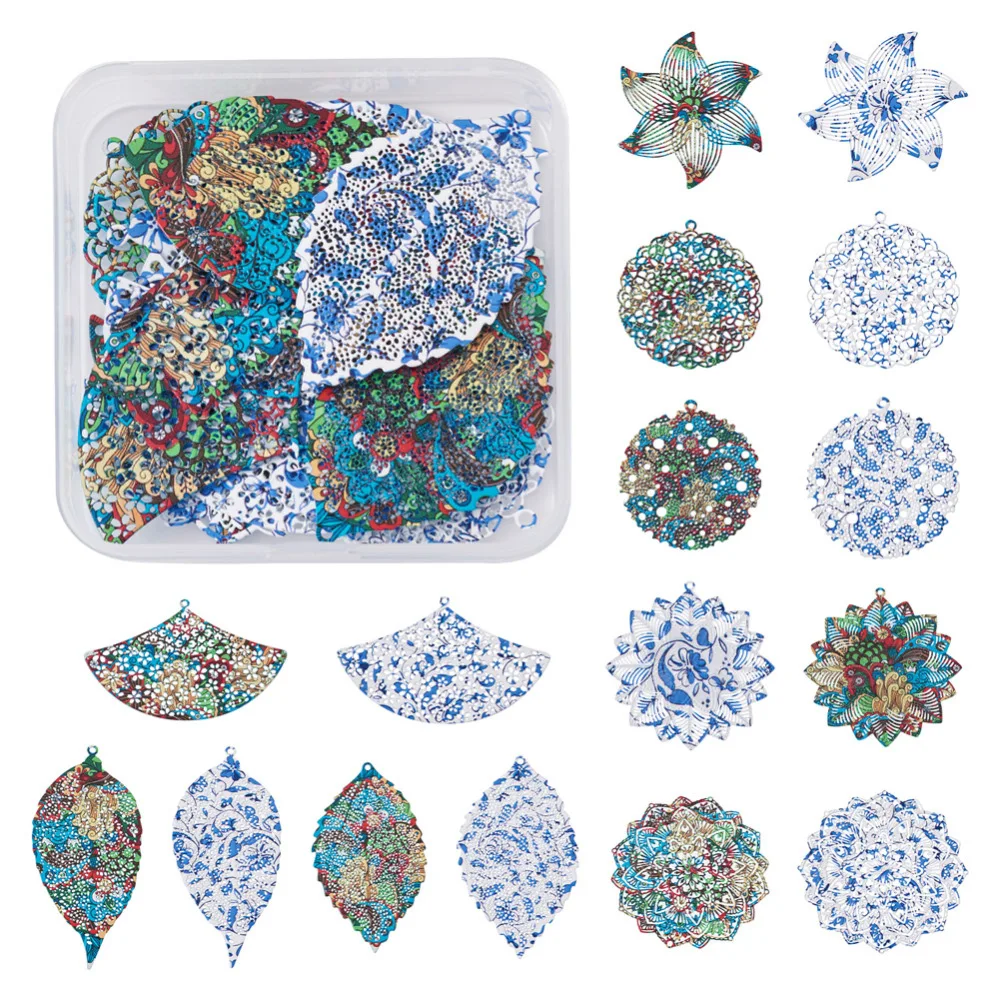32Pcs/Box Spray Painted Plant Leaf Flower Pendant Stainless Steel Etched Metal Embellishments Charms For Earrings Jewelry Making
32Pcs/Box Spray Painted Plant Leaf Flower Pendant Stainless Steel Etched Metal Embellishments Charms For Earrings Jewelry Making
