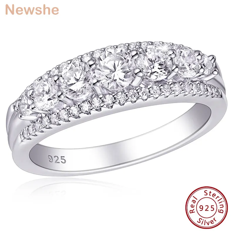 Newshe 925 Sterling Silver Eternity Ring Wedding Band for Women 1.13ct Round White AAAAA Cz Size 4-13
Newshe 925 Sterling Silver Eternity Ring Wedding Band for Women 1.13ct Round White AAAAA Cz Size 4-13