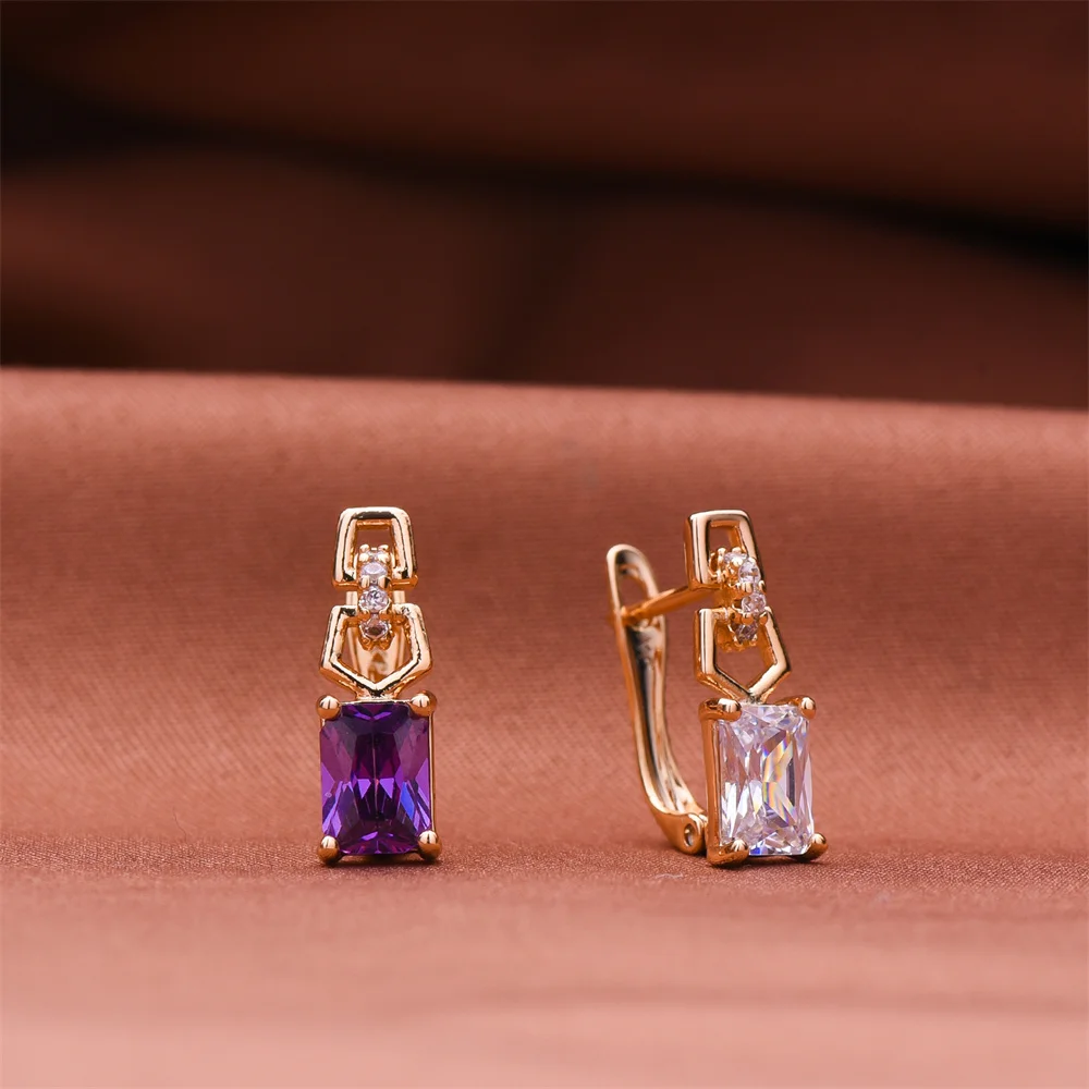Dckazz New 585 Rose Gold Color Drop Earring Inlay Rhinestone Luxury Temperament Earring Woman Jewelry Amethyst
Dckazz New 585 Rose Gold Color Drop Earring Inlay Rhinestone Luxury Temperament Earring Woman Jewelry Amethyst