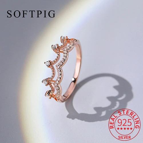 SOFTPIG Real 925 Sterling Silver Zircon Crown Adjustable Ring For Women Wedding Cute Fine Jewelry Minimalist Accessories
SOFTPIG Real 925 Sterling Silver Zircon Crown Adjustable Ring For Women Wedding Cute Fine Jewelry Minimalist Accessories