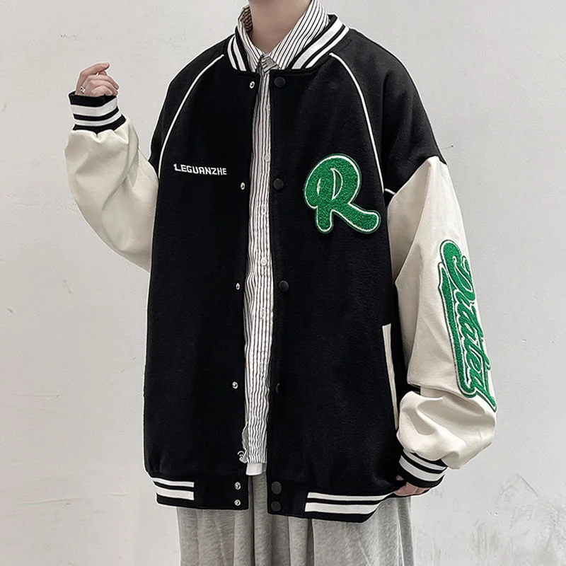 Hybskr Autumn New Letter Graphic Men Baseball Jackets Patchwork Oversized Casual Man Coats Fashion Unisex Hip Hop Outerwears
Hybskr Autumn New Letter Graphic Men Baseball Jackets Patchwork Oversized Casual Man Coats Fashion Unisex Hip Hop Outerwears