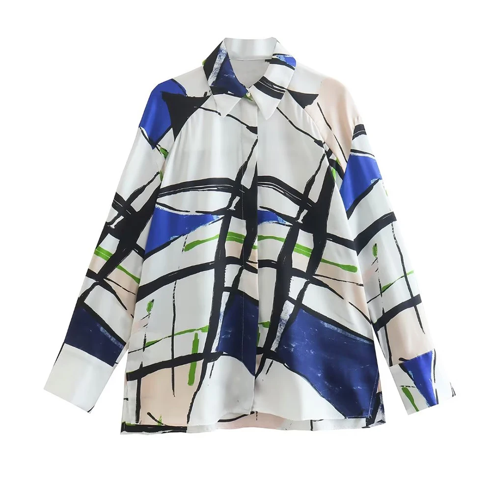WOMEN TRAF New 2022 Printed Shirt Casual Buckle Long Sleeve Retro New Fashion Elegant Female Chic Blouse Mujer Tops
WOMEN TRAF New 2022 Printed Shirt Casual Buckle Long Sleeve Retro New Fashion Elegant Female Chic Blouse Mujer Tops