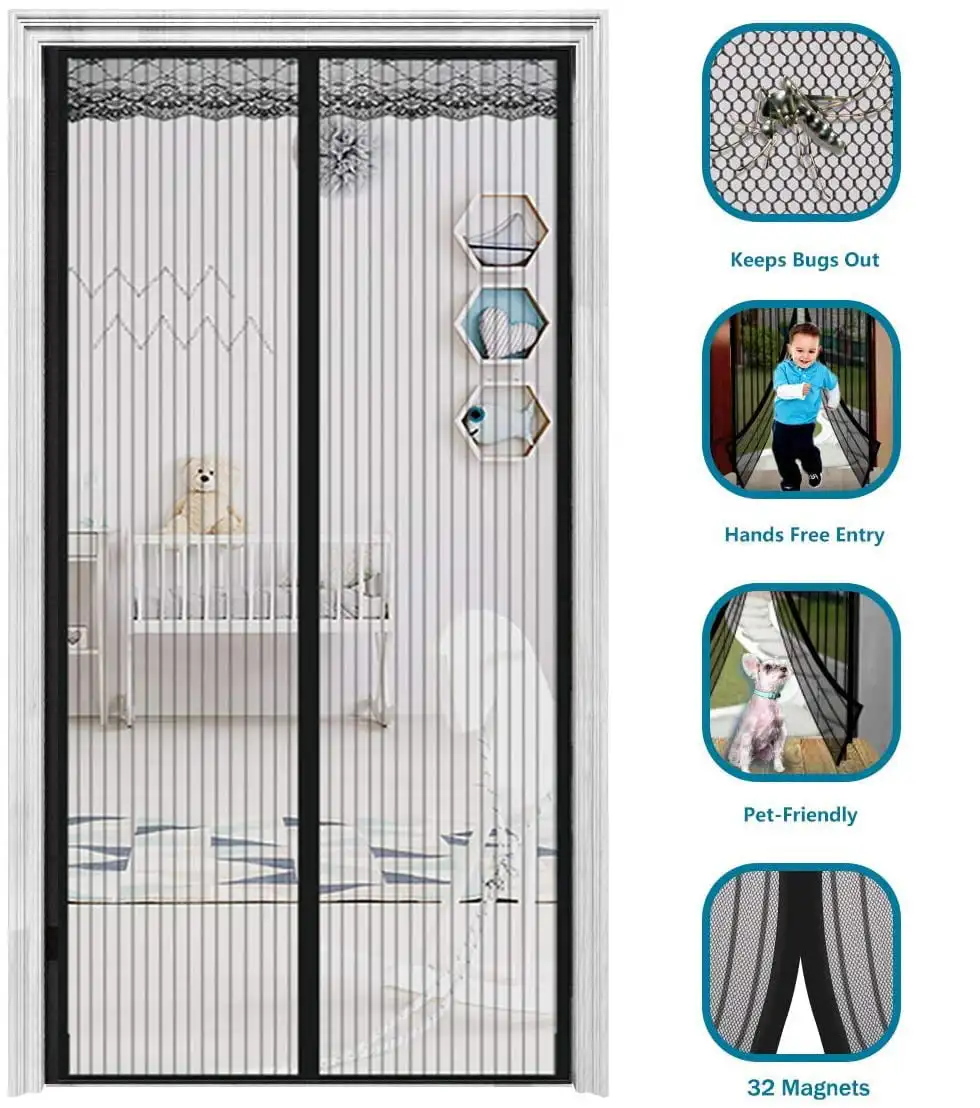 2020 Upgraded Screen Door W/ 32 Magnets Mesh Curtain Door Mesh Screen Door Screen Net Full Frame Seal Hands Free Pets Kid Fri
2020 Upgraded Screen Door W/ 32 Magnets Mesh Curtain Door Mesh Screen Door Screen Net Full Frame Seal Hands Free Pets Kid Fri