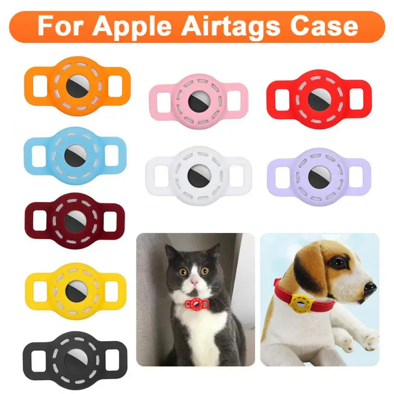 

Pet Tracker Silicone Case For Airtag Case Protective Sleeve Dog Cat Collar Finder Colorful Luminous Case For Apple Air Tag