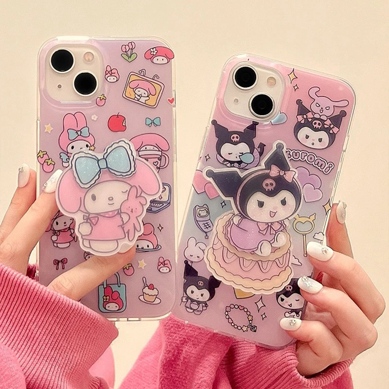 Cute Cartoon Sanrio Kuromi Mymelody with Bracket Phone Case for IPhone 14 13 12 11 Pro Max 14 Pro Anti-drop Soft TPU Back Cover
Cute Cartoon Sanrio Kuromi Mymelody with Bracket Phone Case for IPhone 14 13 12 11 Pro Max 14 Pro Anti-drop Soft TPU Back Cover