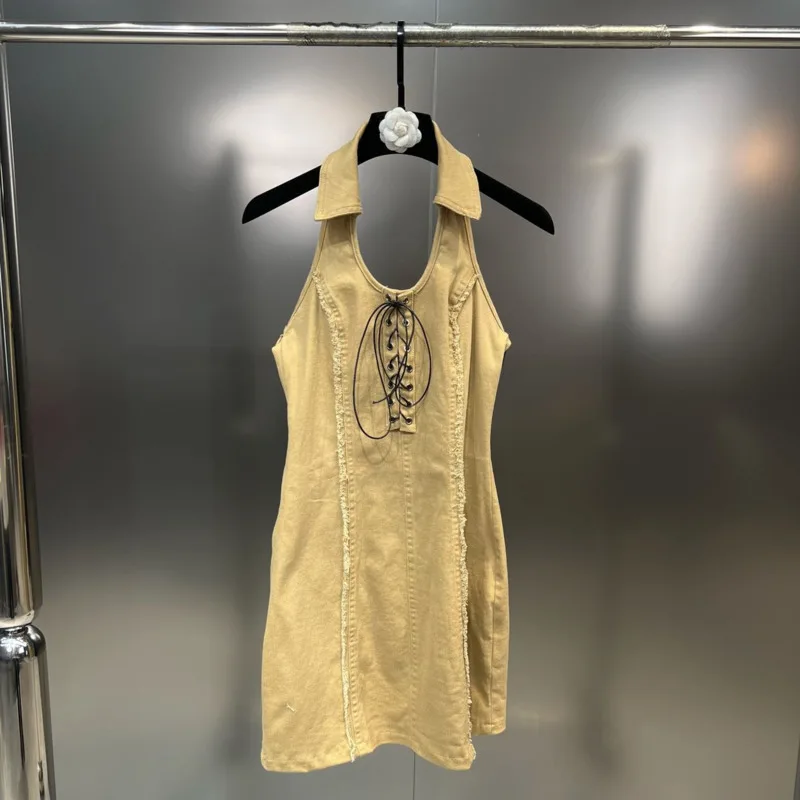 BORVEMAYS Dresses 2023 Spring Summer New Fashion Trend Lapel Sleeveless Solid Color Drawstring Backless Dress Women WZ800
BORVEMAYS Dresses 2023 Spring Summer New Fashion Trend Lapel Sleeveless Solid Color Drawstring Backless Dress Women WZ800