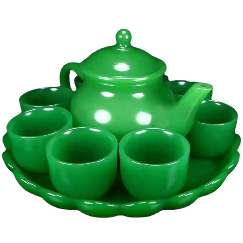 Teapot with tea cup household ornaments tea set jasper Gongfu teapot teacup set
Teapot with tea cup household ornaments tea set jasper Gongfu teapot teacup set