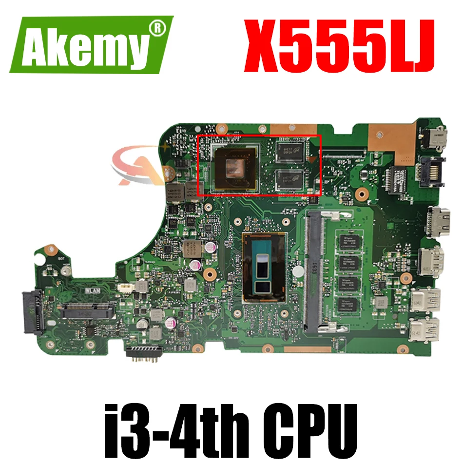 Akmey X555LJ mainboard For Asus X555LNB X555LN X555LD X555LB X555LJ X555LF laptop motherboard W/ 4GB RAM I3-4th 2GB-GPU
Akmey X555LJ mainboard For Asus X555LNB X555LN X555LD X555LB X555LJ X555LF laptop motherboard W/ 4GB RAM I3-4th 2GB-GPU