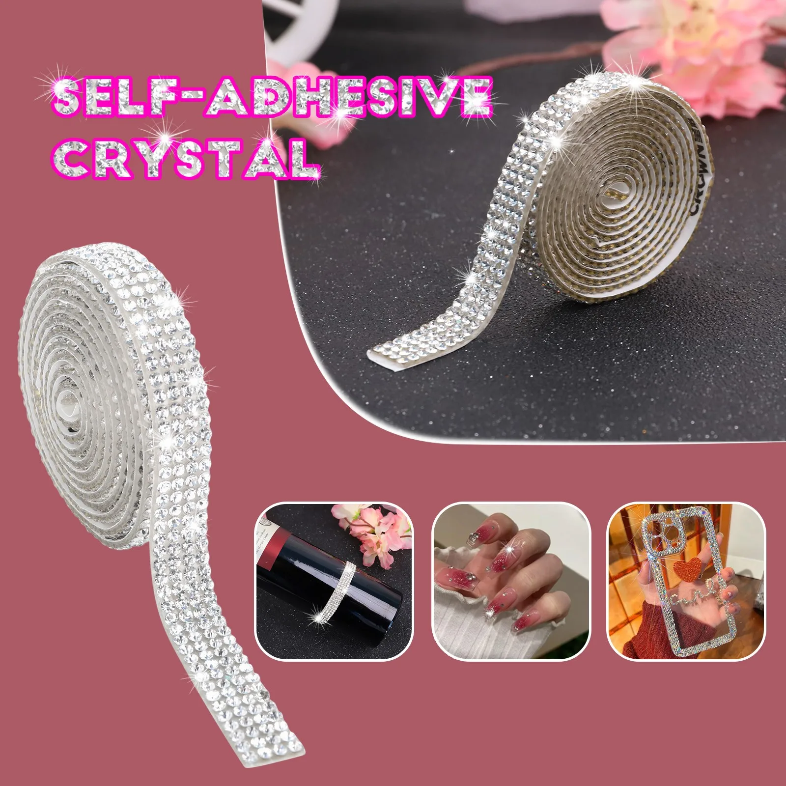 Self-Adhesive Crystal Rhinestone Ribbon Shiny Resin Diamond Imitation With Sticker Glitter Sticker Roll DIY Bling Craft Scenery
Self-Adhesive Crystal Rhinestone Ribbon Shiny Resin Diamond Imitation With Sticker Glitter Sticker Roll DIY Bling Craft Scenery