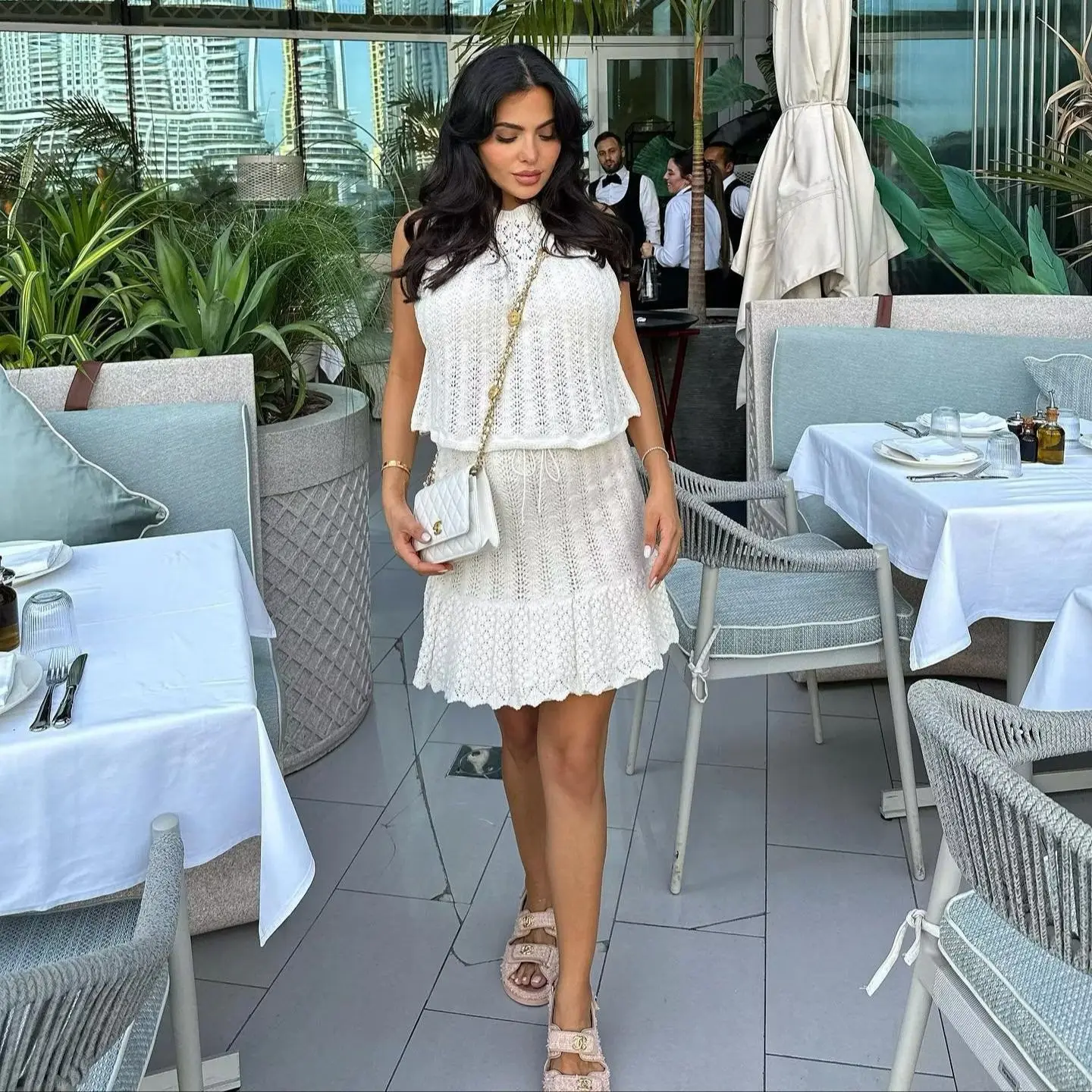 DYLQFS 2023 NEW Summer Women Beige Jacquard Knitting Loose Casual Vintage Sweet Streewear Top
DYLQFS 2023 NEW Summer Women Beige Jacquard Knitting Loose Casual Vintage Sweet Streewear Top