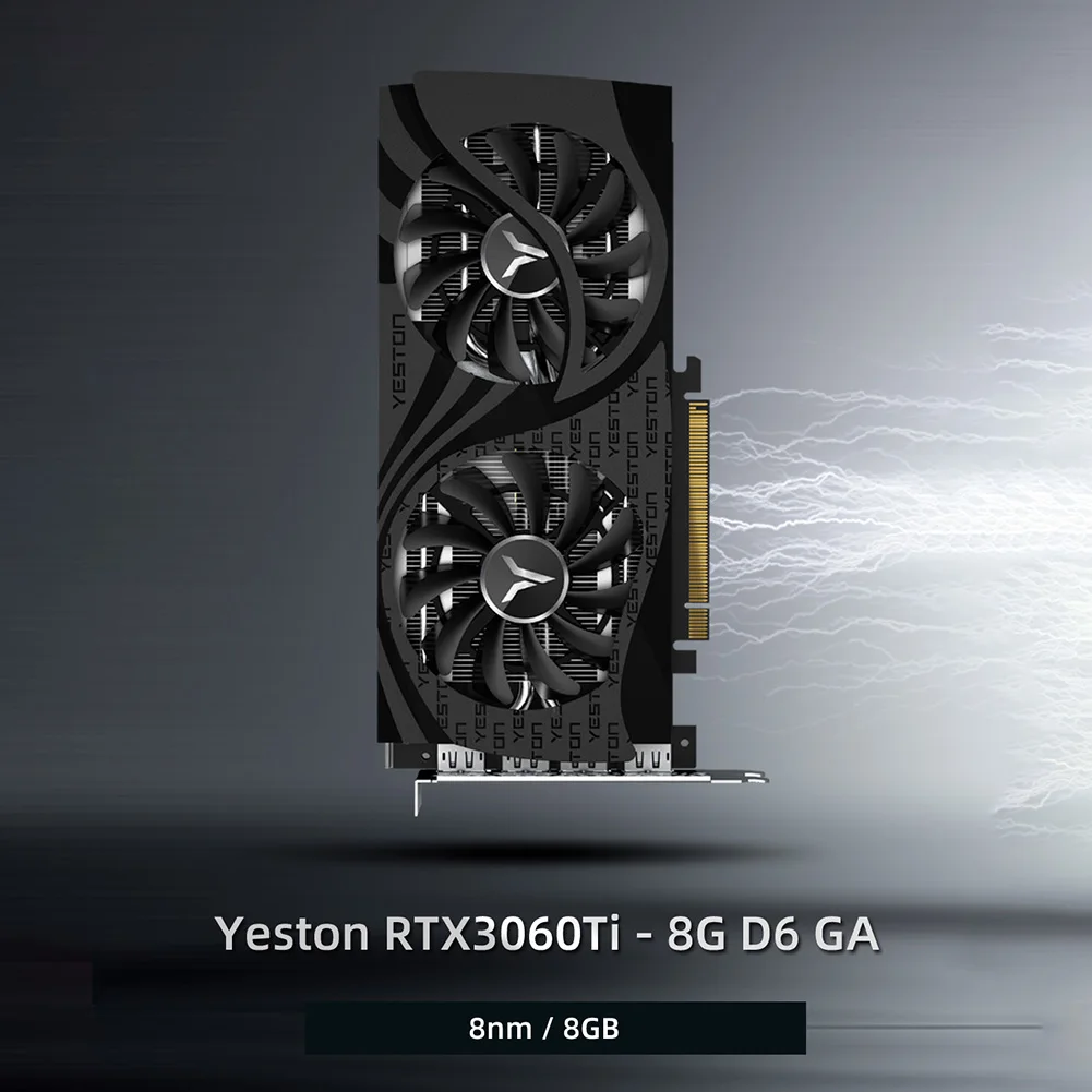 Yeston RTX3060TI-8G D6 GA 8 Гб GDDR6 графическая карта с двойным охлаждающим вентилятором 256 бит HDMI-совместимые видеокарты DP
Yeston RTX3060TI-8G D6 GA 8 Гб GDDR6 графическая карта с двойным охлаждающим вентилятором 256 бит HDMI-совместимые видеокарты DP