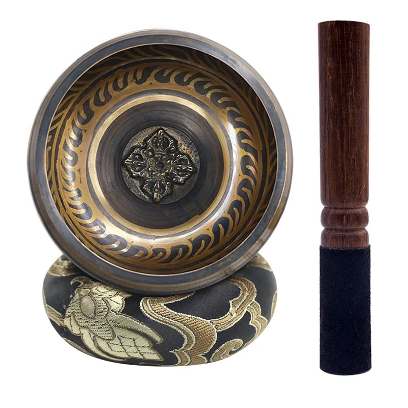 Tibetan Singing Bowl Set With New Dual End Stroker Cushion For Meditation Yoga Spiritual Healing Mindfulness,Black
Tibetan Singing Bowl Set With New Dual End Stroker Cushion For Meditation Yoga Spiritual Healing Mindfulness,Black