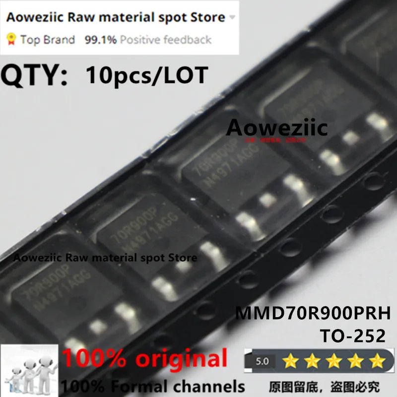 

Aoweziic 100% New Imported Original MMD70R900PRH MMD70R900P 70R900P TO-252 N-Channel Field Effect 750V 5A