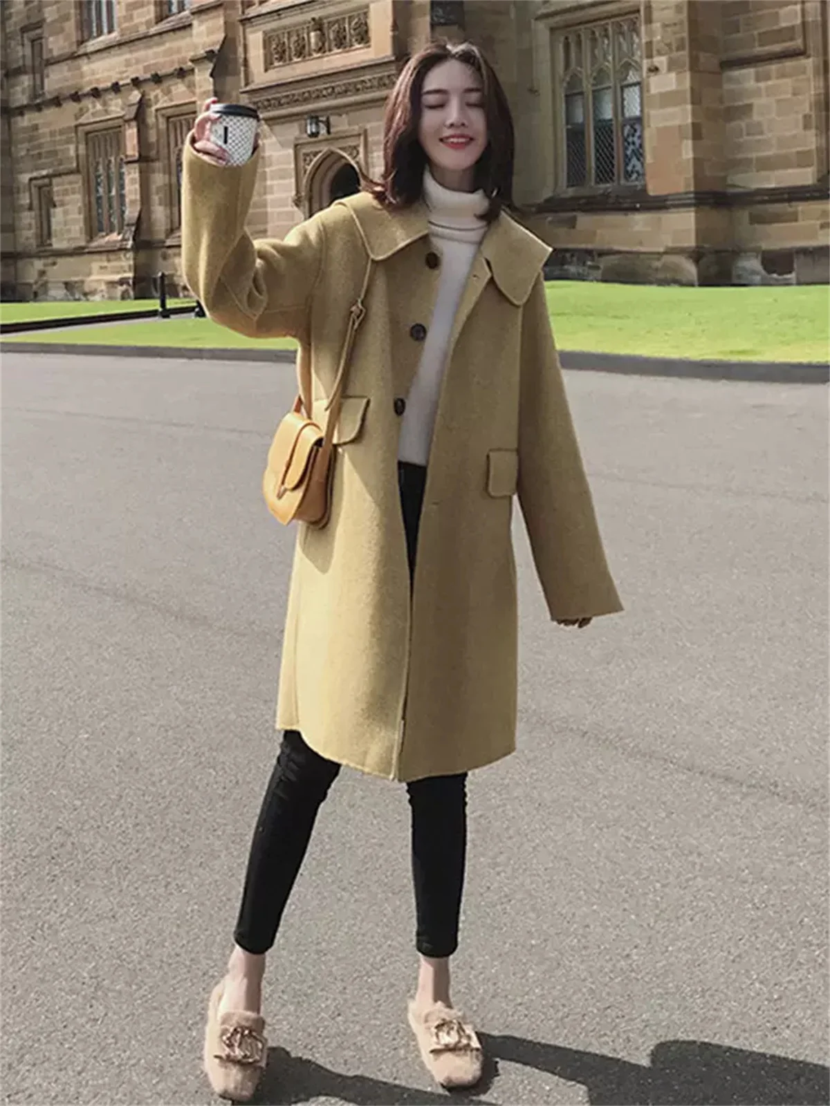 2022 New Gentle Style Little Hepburn Style Yellow Woolen Coat Premium Coat Women's Autumn and Winter
2022 New Gentle Style Little Hepburn Style Yellow Woolen Coat Premium Coat Women's Autumn and Winter