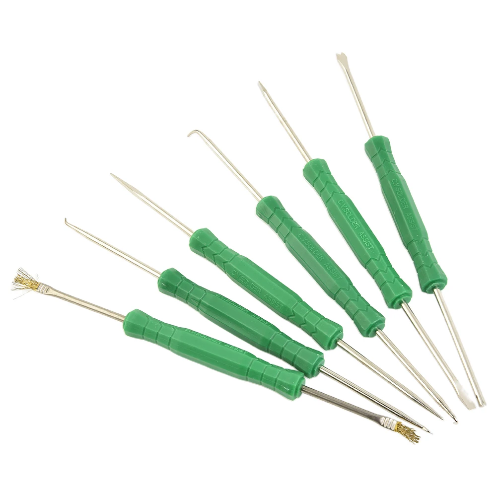 6Pcs Desoldering Aid Tool Kit Soldering Aid Assist Tool PCB Cleaning Repair Tool For Scraper Awl Brush Rod Soldering Power Tool
6Pcs Desoldering Aid Tool Kit Soldering Aid Assist Tool PCB Cleaning Repair Tool For Scraper Awl Brush Rod Soldering Power Tool