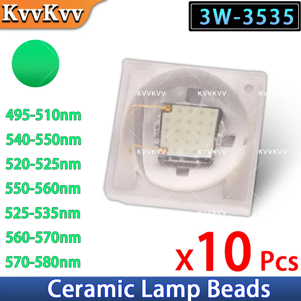10 шт. светодиодных лампочек KVVKVV зелёного цвета 3 Вт SMD 3535
10 шт. светодиодных лампочек KVVKVV зелёного цвета 3 Вт SMD 3535