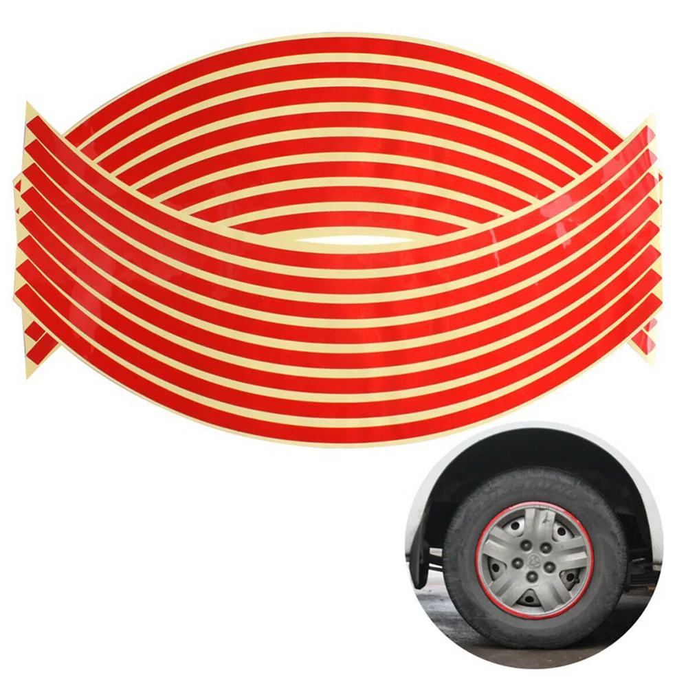 Tape Stickers Rim Stripe Stickers Improving Driving Safety Width 8mm 16PCS Conspicuity Decoration Easy Installation
Tape Stickers Rim Stripe Stickers Improving Driving Safety Width 8mm 16PCS Conspicuity Decoration Easy Installation