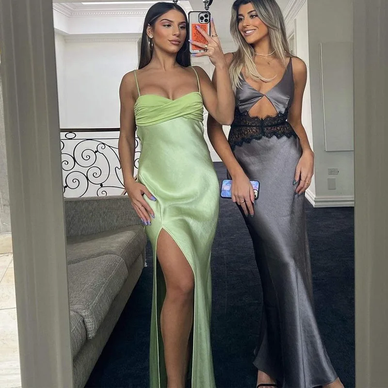 Elegant Sexy Halter Ruched Maxi Dress for Women Summer Holiday Gown Club Party Sleeveless Spaghetti Strap Dresses Bodycon 2022
Elegant Sexy Halter Ruched Maxi Dress for Women Summer Holiday Gown Club Party Sleeveless Spaghetti Strap Dresses Bodycon 2022