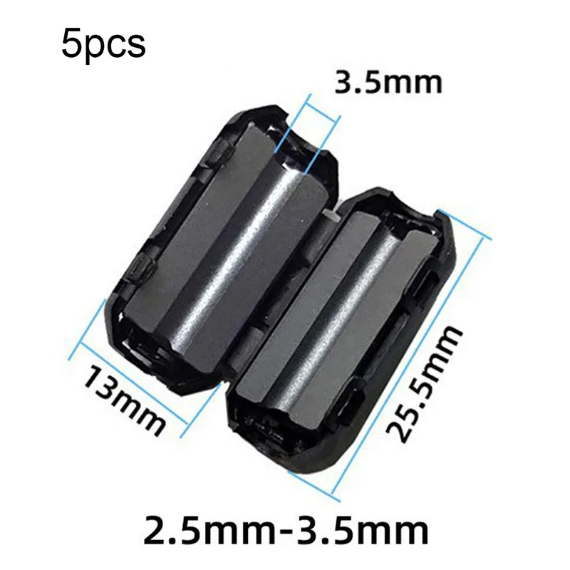 5pcs 3.5/5/7/9/13mm Toroidal Core Ferrite Bead Clip Choke EMI RFI Noise Filter Clip For USB/Firewire/ Phone/ Powerline
5pcs 3.5/5/7/9/13mm Toroidal Core Ferrite Bead Clip Choke EMI RFI Noise Filter Clip For USB/Firewire/ Phone/ Powerline