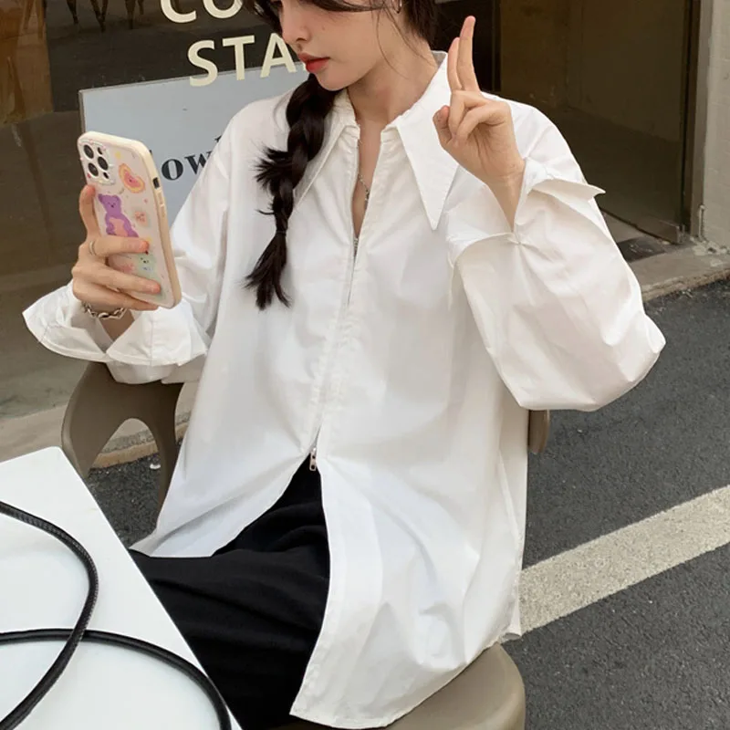 Korean Loose Blouse Women Autumn New Solid Office-lady Long Sleeve Shirt Tops Female Blue Casual Blouse Chemise Femme 23584
Korean Loose Blouse Women Autumn New Solid Office-lady Long Sleeve Shirt Tops Female Blue Casual Blouse Chemise Femme 23584